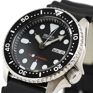SEIKO_SKX007 SKX007K SKX007K1 Analog อัตโนมัติสีดำ Dial ยางสีดำ 200M Diver S นาฬิกาสำหรับผู้ชาย