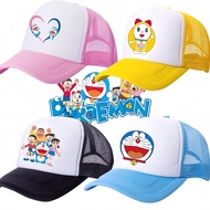 Doraemon Four Seasons Adult and Children's Baseball Hat Mesh Breathable Sunshade Hat Adjustable Size
