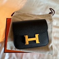 💖Hermes Constance slim 💖 黑金 全新全配 W刻