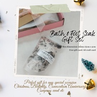 Gift Set - Bath &amp; Foot Soak (2x 200g)/ Bath Salt / Epsom Salt / garam rendam kaki / Birthday Convocation Anniversary