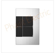 Switch & Receptacle [Alufila]  WTEGP52562S-1  Illuminated Switch "C" 3 Way2-Device With Plate A-Type