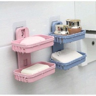 Bar Soap Holder, 2-story Soap Rack, Bathroom Soap Holder - random