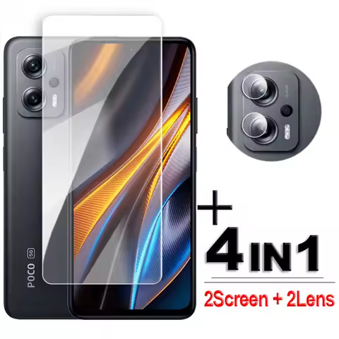 For POCO X4 GT 5G Glass For POCO X3 X4 X5 Pro X3 X4 GT Tempered Glass Full Glue Clear Screen Protect