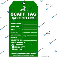 scaffolding tag custom - hijau - kuning