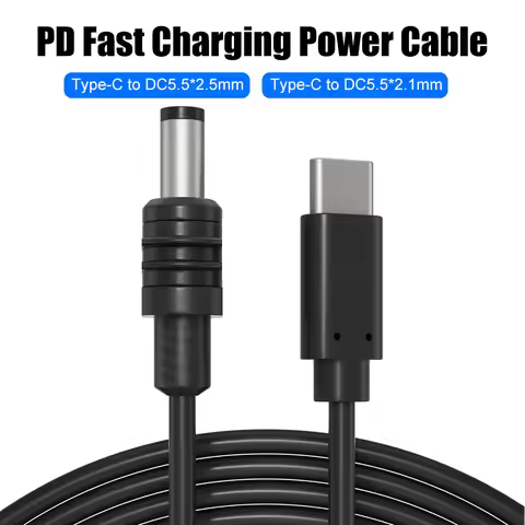 PD65W 3A Power Fast Charging Cable 1.5m Type C to DC5525 20V Adapter for Dell Asus Notebook TS100 TS
