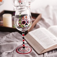 Goblet Glass Red Wine Glass Household Halloween High-value Goblet Painted Wine Glass