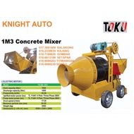 TOKU TKCM-1000 1M3 Concrete Mixer 1000L c/w 5.5kW Motor
