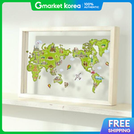 ART BOX | Artbox/Decorative Dc938 - Wood Transparent Frame 30X20 - Childrens World Map