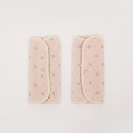 六層紗揹帶口水巾-粉粉灰