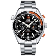 ⌚Paulareis Automatic Mechanical Luminous Solid Steel Belt Multifunctional Men S Watch นาฬิกาอัตโนมัติ