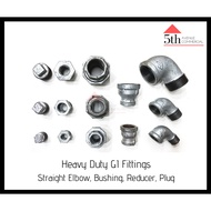 ۩❐HEAVY DUTY GI Fittings (Straight Elbow, Bushing, Reducer, Plug) 1/2" 3/4" 1"