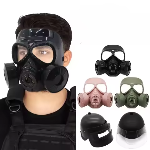 Party Supplies Solid Color Cos Gas Mask Full Face Protective Mask Helmet Elastic Fixation Comfortabl