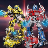 Nano Blocks Bricks Robot Transformer Truck Toy Becomes Robot 2 in 1 DIY Creative Assembly Good Lego 