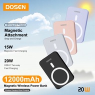 DOSEN Power Bank Mini Magnetic Wireless Fast Charge Used for iP 15/14/13/12 (10000mAh/12000mAh)