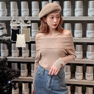 LULUS [A01211123] Y Thin Pit Striped Plain Knit Top 3 Colors 1223