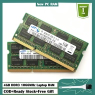 Samsung DDR3 หน่วยความจำ Ram รวม 8GB (2x4 GB) 1066 MHz 1.5V 204-pin 2Rx8 PC3-8500S SO-DIMM แล็ปท็อป DDR3 4GB โมดูลหน่วยความจำ DDR3 SDRAM สำหรับโน้ตบุ๊ค imac 2009