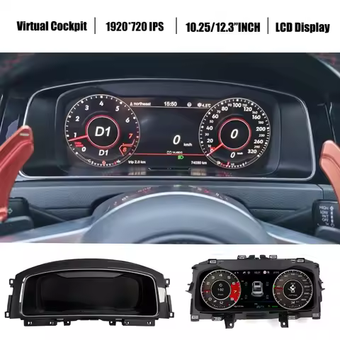 12.3''Digital Virtual Cockpit Instrument Cluster For VW Golf 6 7 Passat CC B7 B8 T6 Tiguan Scirocco 