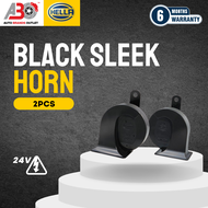HELLA 24V Black Sleek Twin Tone Fanfare Horn - 3FH 940 800 821
