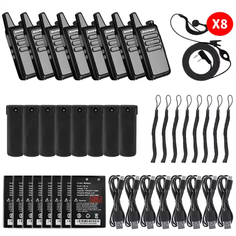 8stuks Baofeng BF-888S PLUS Mini Walkie Talkie Usb Opladen Uhf Protable Radio Voor BF-888S Handheld 