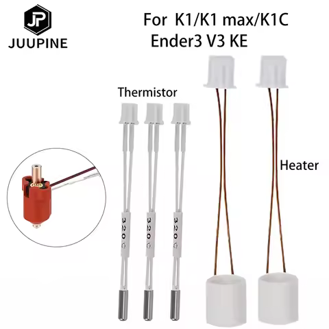 For Creality K1 Ceramic Heater K1 Max Hotend Ceramic Heating Tube 24V 60W High Thermal Conductivity 