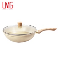 LMG 香草系列日式不沾炒鍋(28/30cm)附玻璃鍋蓋