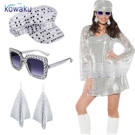 [vsrhkq] Sequin Hat 70s Sequin Hat for Women Adults Girls Ladies 70s Disco Hat Set