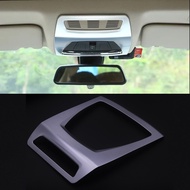 1x ABS Silver Front Reading Light Lamp Frame Cover Trim Interior Sticker Fit For BMW 5 Series X3 X4 2011 2014 2015 2016