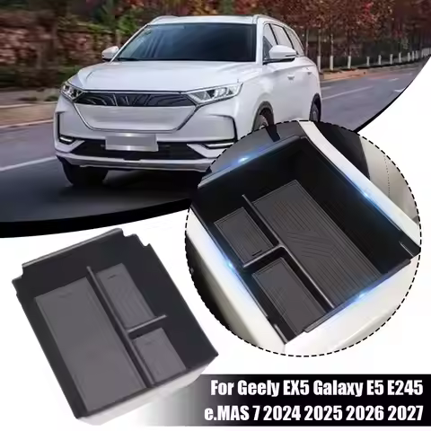 Car Center Console Storage Box For Geely EX5 Galaxy E5 E245 E.MAS 7 2024 2025 2026 2027 Anti-dirt Ha