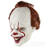 Kebangkitan Seram Halloween Badut Lateks Badut Kebangkitan 2 Pennywise Rambut Palsu Tudung Badut