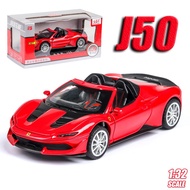 【RUM】1:32 Scale Ferrari J50 Alloy Car Model Light & Sound effect Diecast car model Toys for Boys Toy
