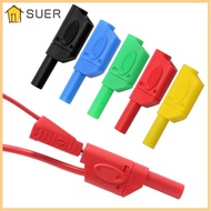 SUER Banana Plug, Black Red 4MM Banana Plug Connector, Adapter Stackable Banana Plug Wire Solder Ins