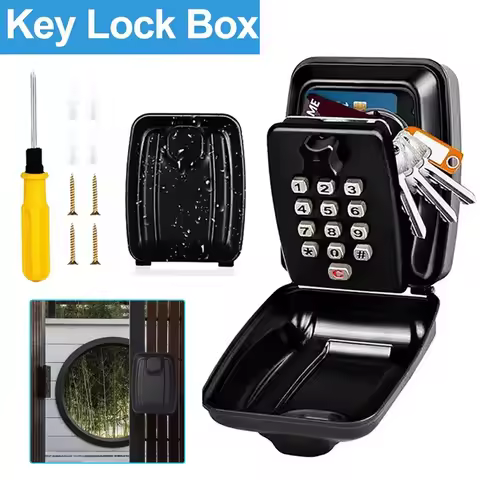 Password Combination Key Lock Box Storage Key Wall Mounted Outdoor Waterproof 12 Digit Security Key 