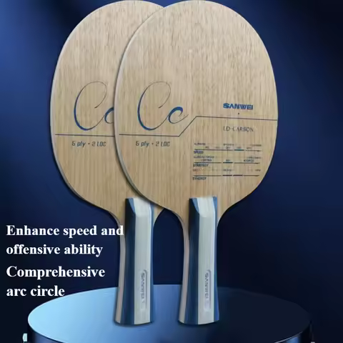 SANWEI Carbon CC Table Tennis Racket Blade 5 Wood 2 LD Carbon Offensive Ping Pong Blade for Loop Dri