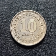 Koin Malaya and British Borneo 10 Cents TP19jk