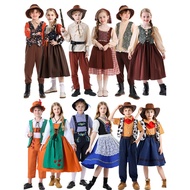 New Style Ready Stock Medieval cos Costume European Medieval Retro Adult Children Cultural Festival 