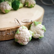 花椰菜耳環是素食主義者 有趣的時髦古怪的小屋核心首飾