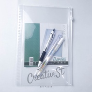 Multiholes Zip Zipper PocketBANTEX For Binder A5 B5 8072 8073 Plastic Folder
