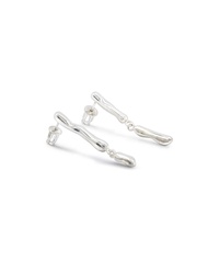 KHARYS Hanging icicle earrings - Silver 925 Freeform earrings ต่างหูเงินแท้ ต่างหูมินิมอล