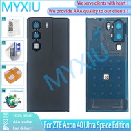 For ZTE Axon 40 Ultra Space Edition Back Battery Cover Glass Housing Door Rear Case With Camera Fram