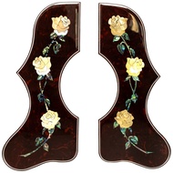 1 PCS SJ200 Acoustic Guitar Pickguard 2mm Tortoise Shell with Floral Abalone Inlay For Gibson Scratc