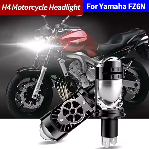 For Yamaha FZ6N Motorcycle H4 LED Lens Headlight Retrofit Accessories High Low Beam Cafe Racer Endur