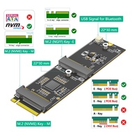 M.2 (M Key) Port to NVME M-KEY SSD & 2230 M.2 A/E-KEY E-KEY Adapter Card