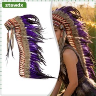 [ztswdx] Indian Headwear Fancy Dress Chief Indian Headdress,American Chief Indian