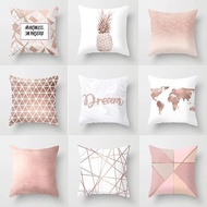 Nordic Pillow Cover 40x40cm  45x45cm 50x50cm  60x60cm Square Classical Sofa Pillow Cover Creative Pattern Cushion Cover / Nordic Hot Sale Pink Simple Ins Style Pillow Cover Car and Sofa Cushion Bedside Cushion Pillow