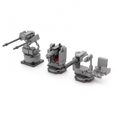 140pcs MOC Helldivers 2 Sentry Stratagems Part 2 Icons Model Building Blocks DIY Birthday Display As