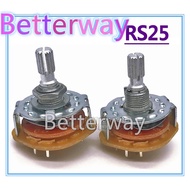 2P4T 2P5T RS25 2PCS 2P6T 3P3T 3P4T Mount Rotary Selector Pole Position Knob Switch Band Switches Bet