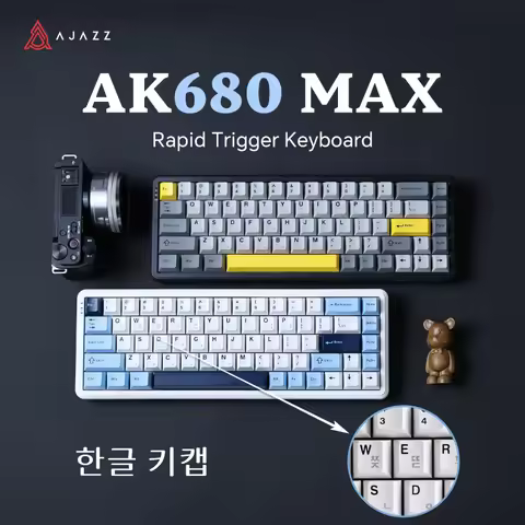 AJAZZ AK680 MAX Korean keycap Magnetic Switch Mechanical Keyboard 60% 8k Hz Return Rate 68 keys Wire