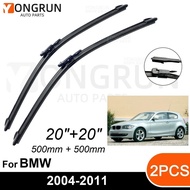 Car Front Windshield Wipers For BMW 1 Series E81 2004-2011 Wiper Blade Rubber 20"+20" Car Windshield