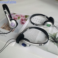 NOVAFABLE​ Retro Headset, Over Ear Millennium Wind Y2K Headphone, Fashion Type C Personality Earbud 
