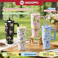 MODOFO 40oz Insulated Stainless Steel Tumbler with Straw.